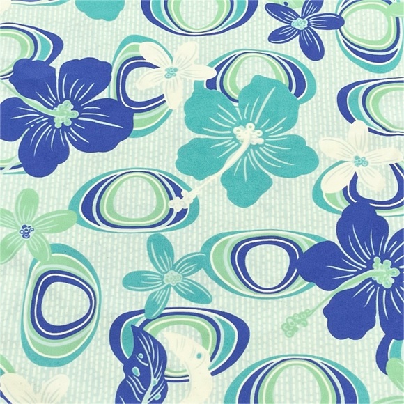 Patagonia Water Girl Short Sleeve Mock Neck Floral Hawaiian Rashguard Sz M - Picture 8 of 9